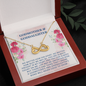 To My Godmother, Infinity Hearts Necklace With You Are Always Present In My Heart Message Card, Mother's Day Gift, Pendant For Her, Birthday, Anniversary, Gift For Her, Jewelry For Her