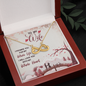 To My Wife, Infinity Hearts Necklace With I Promise You My Whole Life Message Card, Pendant For Her, Birthday, Gift For Her, Jewelry For Her, Anniversary Gift