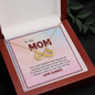 To My Mom, Infinity Hearts Necklace With Your Smile Brightens Each Day Message Card, Mother's Day Gift, Pendant For Her, Anniversary, Birthday, Gift For Her, Jewelry For Her