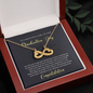 To A Beautiful Girl, Infinity Hearts Necklace With Move Confidently In The Direction of Your Dreams Message Card, Pendant For Her, Graduation Day Gift For Her, Jewelry For Her