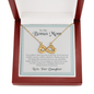 To My Bonus Mom, Infinity Hearts Necklace With You Are The Best Mother Anyone Could've Asked For Message Card, Mother's Day Gift, Pendant For Her, Birthday, Anniversary, Gift For Her, Jewelry For Her