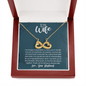 To My Wife, Infinity Hearts Necklace With You Are My Soulmate, My Partner, My Love Message Card, Jewelry For Her, Birthday Gift, Anniversary, Gift For Her, Pendant For Her