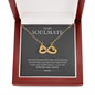 My Soulmate, Infinity Hearts Necklace With Message Card, Jewelry For Her, Anniversary, Birthday, Gift For Her, Pendant For Her, Attractive Necklace With Message Card