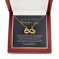 To A Beautiful Girl, Infinity Hearts Necklace With Move Confidently In The Direction of Your Dreams Message Card, Pendant For Her, Graduation Day Gift For Her, Jewelry For Her