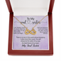 To My Soul Sister, Infinity Hearts Necklace With I Can Always Count On You To Wipe My Tears Message Card, Birthday, Gift For Her, Necklace for Her, Jewelry For Her