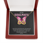 To My Soulmate, Infinity Hearts Necklace With I May Not Be Your First Kiss But I Want To Be Your Last Message Card, Pendant For Her, Birthday, Anniversary, Gift For Her, Jewelry For Her