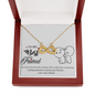 To My Best Friend, Infinity Hearts Necklace With You And I Are More Than Friends Message Card, Necklace for Her, Pendant For Her, Birthday, Gift For Her, Jewelry For Her
