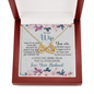 To My Wife, Infinity Hearts Necklace With I Will Always Be There Just Remember That Message Card, Jewelry For Her, Birthday, Gift For Her, Pendant For Her, Message Card