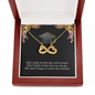 To A Beautiful Girl, Infinity Hearts Necklace With Take Pride In How Far You've Come Message Card, Convocation Day Gift For Her, Pendant For Her, Jewelry For Her