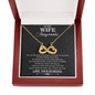 To My Wife Always Remember, Infinity Hearts Necklace With I'd Choose You In A Hundred Lifetimes Message Card, Pendant For Her, Birthday, Anniversary, Gift For Her, Jewelry For Her