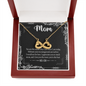 Mom, Infinity Hearts Necklace With Without Your Encouragement and Advice I Would Not Be Here Message Card, Mother's Day Gift, Birthday, Anniversary, Pendant For Her, Jewelry For Her