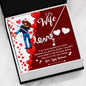 To My Wife Being With You Is My Only Dream Love Scripted Necklace, Couple Gifts, Gold/silver Necklace, Anniversary, Christmas, Valentine's Day, Gift for Birthday