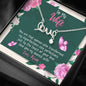 To My Wife, You Transferred My Imperfections Into Perfections, Couple Gifts, Scripted Love Necklace For Love, Customized Pendant, Necklace With Message Card