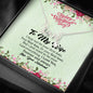 To My Wife, I Just Want To Be Your Last Everything, Couple Jewelry, Gold Silver Love Pendant, Scripted Love Necklace, Birthday Necklace With Message Card