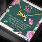 To My Wife, You Transferred My Imperfections Into Perfections, Couple Gifts, Scripted Love Necklace For Love, Customized Pendant, Necklace With Message Card