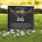 To My Beautiful Wife, Infinity Hearts Necklace With You Are The Most Precious Treasure I Have In Life Message Card, Jewelry For Her, Birthday Gift, Anniversary, Gift For Her, Pendant For Her