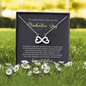 To A Beautiful Girl, Infinity Hearts Necklace With Move Confidently In The Direction of Your Dreams Message Card, Pendant For Her, Graduation Day Gift For Her, Jewelry For Her