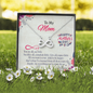 To My Mom, Infinity Hearts Necklace With All You Want Is Your Child To Be Happy Message Card, Mother's Day Gift, Birthday, Anniversary, Pendant For Her, Jewelry For Her