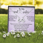 To My Soul Sister, Infinity Hearts Necklace With I Can Always Count On You To Wipe My Tears Message Card, Birthday, Gift For Her, Necklace for Her, Jewelry For Her