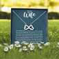 To My Wife, Infinity Hearts Necklace With You Are My Soulmate, My Partner, My Love Message Card, Jewelry For Her, Birthday Gift, Anniversary, Gift For Her, Pendant For Her