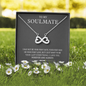 My Soulmate, Infinity Hearts Necklace With Message Card, Jewelry For Her, Anniversary, Birthday, Gift For Her, Pendant For Her, Attractive Necklace With Message Card