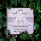 To My Soul Sister, Infinity Hearts Necklace With I Can Always Count On You To Wipe My Tears Message Card, Birthday, Gift For Her, Necklace for Her, Jewelry For Her