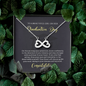 To A Beautiful Girl, Infinity Hearts Necklace With Move Confidently In The Direction of Your Dreams Message Card, Pendant For Her, Graduation Day Gift For Her, Jewelry For Her