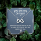 You Are My Penguin, Infinity Hearts Necklace With Message Card, Birthday, Anniversary Gift For Wife, Jewelry For Her, Pendant For Her, Gift For Wife From Husband