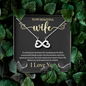 To My Beautiful Wife, Infinity Hearts Necklace With You Are The Most Precious Treasure I Have In Life Message Card, Jewelry For Her, Birthday Gift, Anniversary, Gift For Her, Pendant For Her