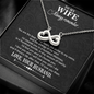 To My Wife Always Remember, Infinity Hearts Necklace With I'd Choose You In A Hundred Lifetimes Message Card, Pendant For Her, Birthday, Anniversary, Gift For Her, Jewelry For Her