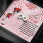 To My Wife, I Look Forward To Growing Old With You, Couple Accessories, Necklace With Message Card, Gift For Wife, Infinity Silver Necklace For Love, Birthday