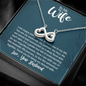 To My Wife, Infinity Hearts Necklace With You Are My Soulmate, My Partner, My Love Message Card, Jewelry For Her, Birthday Gift, Anniversary, Gift For Her, Pendant For Her