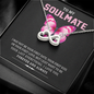 To My Soulmate, Infinity Hearts Necklace With I May Not Be Your First Kiss But I Want To Be Your Last Message Card, Pendant For Her, Birthday, Anniversary, Gift For Her, Jewelry For Her