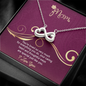 Mom, Infinity Hearts Necklace With Love You For Everything You Do Message Card, Mother's Day Gift, Birthday, Anniversary, Gift For Her, Jewelry For Her, Pendant For Her