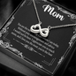 Mom, Infinity Hearts Necklace With Without Your Encouragement and Advice I Would Not Be Here Message Card, Mother's Day Gift, Birthday, Anniversary, Pendant For Her, Jewelry For Her
