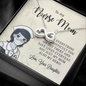 To My Nurse Mom, Infinity Hearts Necklace, Mother's Day, Christmas, Anniversary, Gift For Her From Daughter, Valentine's Day, Jewelry For Mom, Pendant For Mom From Daughter