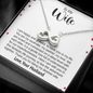 To My Wife, Infinity Hearts Necklace With Here I Am With You In This Fantastic Life Journey Message Card, Birthday, Anniversary, Gift For Her, Jewelry For Her, Pendant For Her