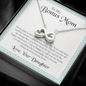 To My Bonus Mom, Infinity Hearts Necklace With You Are The Best Mother Anyone Could've Asked For Message Card, Mother's Day Gift, Pendant For Her, Birthday, Anniversary, Gift For Her, Jewelry For Her