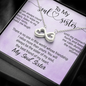 To My Soul Sister, Infinity Hearts Necklace With I Can Always Count On You To Wipe My Tears Message Card, Birthday, Gift For Her, Necklace for Her, Jewelry For Her