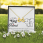 To My Best Friend, Infinity Hearts Necklace With You And I Are More Than Friends Message Card, Necklace for Her, Pendant For Her, Birthday, Gift For Her, Jewelry For Her