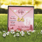 To My Wife, Infinity Hearts Necklace With Every Love Story Is Beautiful Message Card, Pendant For Her, Birthday, Anniversary, Gift For Her, Jewelry For Her, Pleasing Necklace With Message Card
