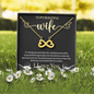 To My Beautiful Wife, Infinity Hearts Necklace With You Are The Most Precious Treasure I Have In Life Message Card, Jewelry For Her, Birthday Gift, Anniversary, Gift For Her, Pendant For Her