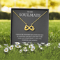 My Soulmate, Infinity Hearts Necklace With Message Card, Jewelry For Her, Anniversary, Birthday, Gift For Her, Pendant For Her, Attractive Necklace With Message Card