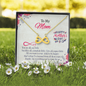 To My Mom, Infinity Hearts Necklace With All You Want Is Your Child To Be Happy Message Card, Mother's Day Gift, Birthday, Anniversary, Pendant For Her, Jewelry For Her