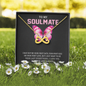 To My Soulmate, Infinity Hearts Necklace With I May Not Be Your First Kiss But I Want To Be Your Last Message Card, Pendant For Her, Birthday, Anniversary, Gift For Her, Jewelry For Her