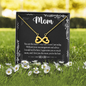 Mom, Infinity Hearts Necklace With Without Your Encouragement and Advice I Would Not Be Here Message Card, Mother's Day Gift, Birthday, Anniversary, Pendant For Her, Jewelry For Her