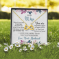 To My Wife, Infinity Hearts Necklace With I Will Always Be There Just Remember That Message Card, Jewelry For Her, Birthday, Gift For Her, Pendant For Her, Message Card