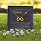 To A Beautiful Girl, Infinity Hearts Necklace With Move Confidently In The Direction of Your Dreams Message Card, Pendant For Her, Graduation Day Gift For Her, Jewelry For Her