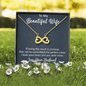 To My Beautiful Wife, Infinity Hearts Necklace With We've Committed The Perfect Crime Message Card, Pendant For Her, Jewelry For Her, Anniversary, Birthday, Gift For Her