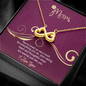 Mom, Infinity Hearts Necklace With Love You For Everything You Do Message Card, Mother's Day Gift, Birthday, Anniversary, Gift For Her, Jewelry For Her, Pendant For Her